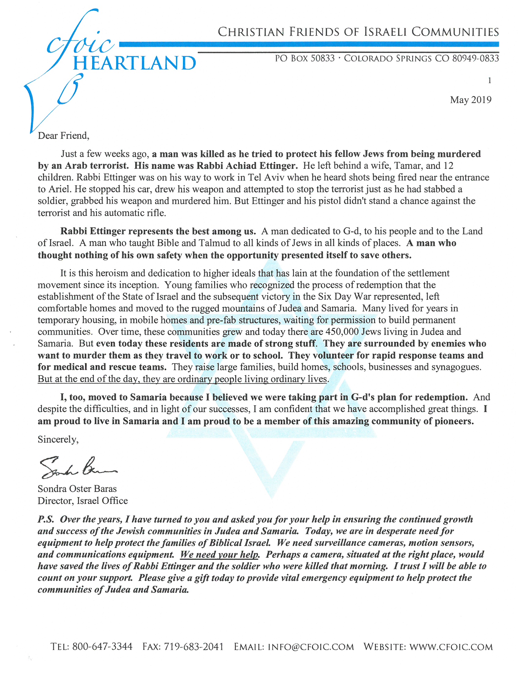 SB letter May 2019